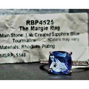 Sapphire Blue Tourmaline Ring